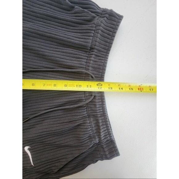 Nike Ribbed Knit Shorts Womens Medium Black Lounge Drawstring Lounge Athletic - Picture 10 of 11